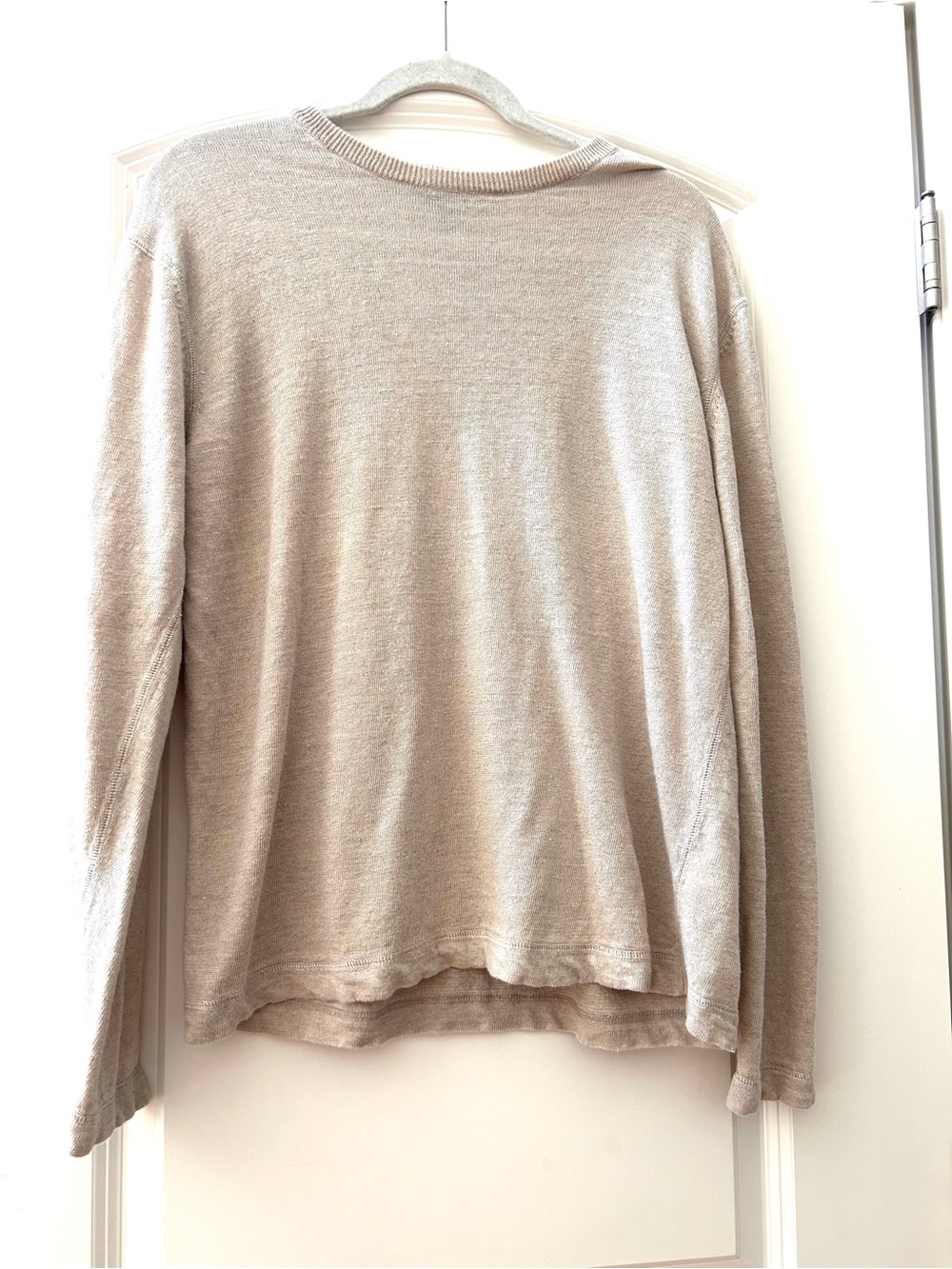 VTG Banana Republic 100% Linen Classic Crewneck Sweater. Coastal. Beachy. prep